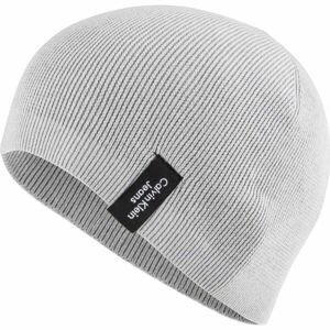 Calvin Klein RELAXED BEANIE Unisexová zimní čepice, šedá, veľkosť UNI