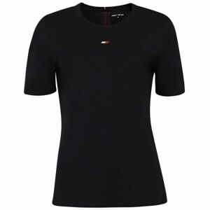 Tommy Hilfiger REGULAR TOMMY TAPE TEE Dámské tričko, tmavě modrá, velikost S