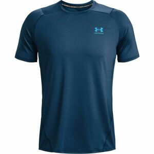 Under Armour HG ARMOUR FITTED SS Pánské triko s krátkým rukávem, tmavě modrá, velikost S