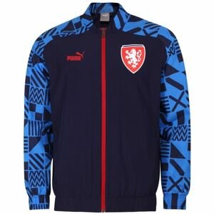 Puma FACR PREMATCH JACKET Pánská fotbalová bunda, tmavě modrá, velikost M