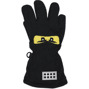 LegoWear LWASMUS 600 GLOVES Chlapecké prstové rukavice, černá, velikost 122/128