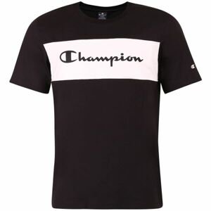 Champion CREWNECK COLOR BLOCK T-SHIRT Pánské tričko, černá, velikost