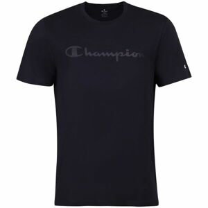 Champion CREWNECK LOGO T-SHIRT Pánské tričko, tmavě modrá, velikost M