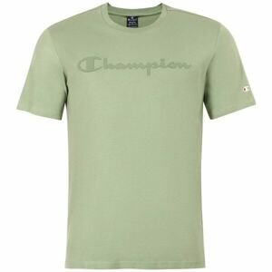 Champion CREWNECK LOGO T-SHIRT Pánské tričko, světle zelená, velikost XXL
