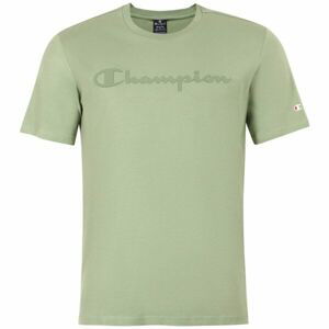 Champion CREWNECK LOGO T-SHIRT Pánské tričko, světle zelená, velikost S