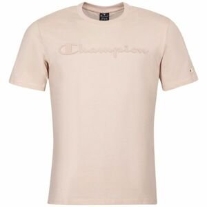 Champion CREWNECK LOGO T-SHIRT Pánské tričko, růžová, velikost L