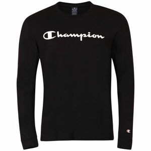 Champion CREWNECK LONG SLEEVE T-SHIRT Pánské tričko s dlouhým rukávem, černá, velikost M