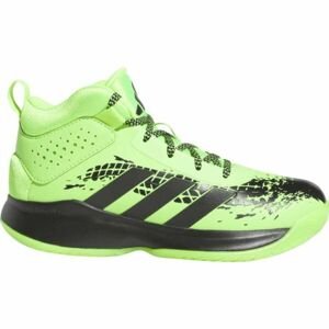 adidas CROSS EM UP 5 K WIDE Chlapecká basketbalová obuv, zelená, velikost 37 1/3