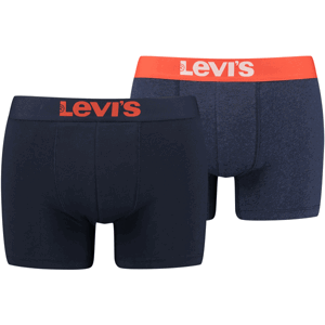 Levi's® MEN SOLID BASIC BOXER 2P Pánské boxerky, tmavě modrá, velikost