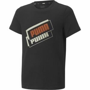 Puma ALPHA HOLIDAY TEE Chlapecké triko, černá, velikost