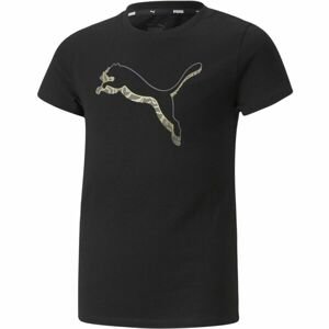 Puma ALPHA TEE G Dívčí triko, černá, veľkosť 152