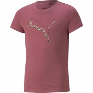 Puma ALPHA TEE G Dívčí triko, růžová, velikost 128