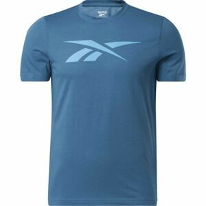 Reebok GS VECTOR TEE Pánské triko, modrá, veľkosť XXXL