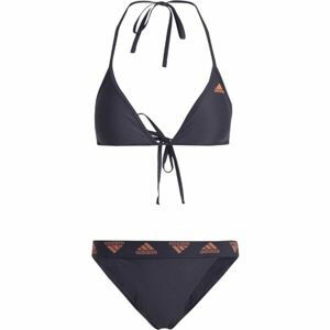 adidas TRIANGLE BIKINI Dámské dvoudílné plavky, tmavě šedá, velikost L