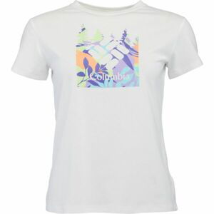 Columbia SUN TREK SS GRAPHIC TEE Dámské triko, bílá, velikost XS