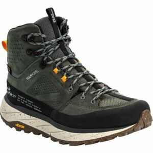 Jack Wolfskin TERRAQUEST TEXAPORE MID M Pánská treková obuv, zelená, velikost 42