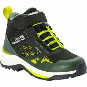 Jack Wolfskin VILI HIKER TEXAPORE MID K Dětská treková obuv, zelená, velikost 31