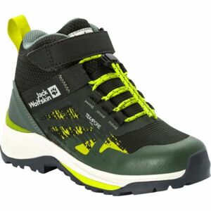 Jack Wolfskin VILI HIKER TEXAPORE MID K Dětská treková obuv, zelená, velikost 33