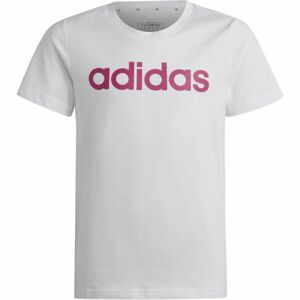 adidas ESS LIN T Dívčí tričko, bílá, velikost 152