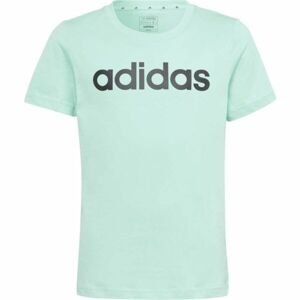 adidas ESS LIN T Dívčí tričko, světle zelená, velikost 164