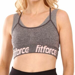 Fitforce BRANHILD Dámská fitness podprsenka, šedá, velikost M