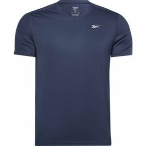 Reebok SS TECH TEE Pánské sportovní tričko, tmavě modrá, velikost XXL