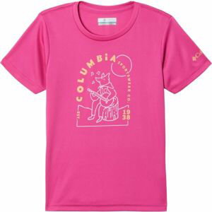 Columbia MIRROR CREEK SHORT SLEEVE GRAPHIC SHIRT Dívčí triko, růžová, velikost S