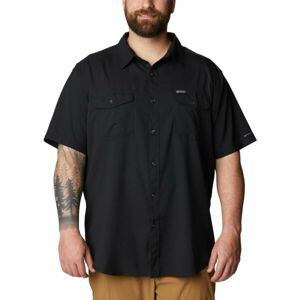 Columbia UNTILIZER II SOLID SHORT SLEEVE SHIRT Pánská košile, černá, velikost 2x
