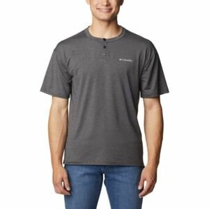 Columbia CORAL RIDGE PERFORMANCE SHORT SLEEVE Pánské tričko, tmavě šedá, velikost L