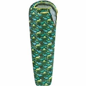 Loap BASE DINOS Dětský spací pytel, zelená, velikost 160 cm - levý zip