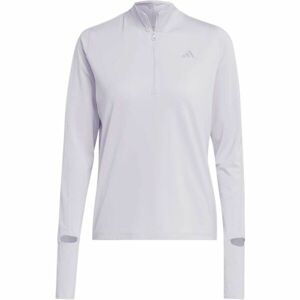 adidas FAST 1/2 ZIP Dámský běžecký top, fialová, velikost L