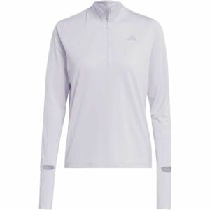 adidas FAST 1/2 ZIP Dámský běžecký top, fialová, velikost M