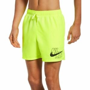 Nike LOGO SOLID 5 Pánské koupací šortky, reflexní neon, velikost L