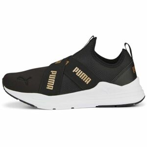 Puma WIRED RUN SLIPON WNS SPACE Dámská volnočasová obuv, černá, velikost 40.5