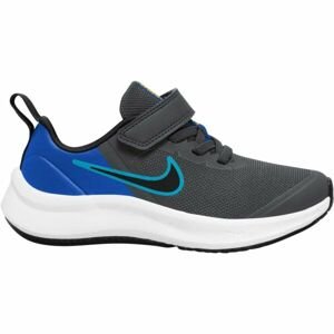 Nike STAR RUNNER 3 Dětská volnočasová obuv, tmavě šedá, velikost 28