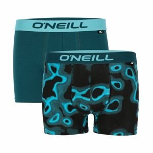 O'Neill MEN BOXER SEA&PLAIN 2PACK Pánské boxerky, tyrkysová, velikost XL