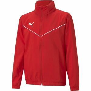 Puma TEAMRISE ALL WEATHER JKT JR Chlapecká bunda, červená, velikost 140