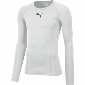 Puma LIGA BASELAYER TEE LS JR Chlapecké triko, bílá, velikost 140