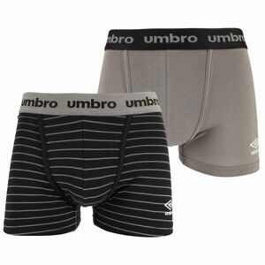 Umbro BOXER SHORT 2 PACK Pánské boxerky, šedá, velikost M