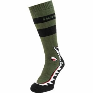 Horsefeathers SHARK SNOW SOCKS Pánské snowboardové ponožky, zelená, velikost 8-10