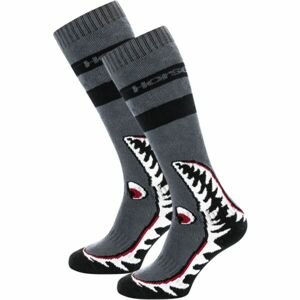 Horsefeathers SHARK SNOW SOCKS Pánské snowboardové ponožky, šedá, velikost 44-47