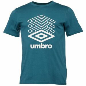 Umbro FW TERRACE LARGE LOGO GRAPHIC TEE Pánské triko, tmavě zelená, velikost S