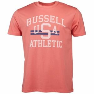 Russell Athletic T-SHIRT M Pánské tričko, lososová, velikost M