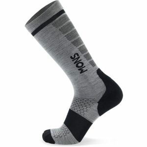 MONS ROYALE PRO LITE MERINO SNOW SOCK Unisex lyžařské merino ponožky, šedá, veľkosť XL