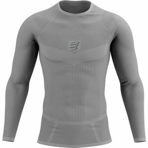 Compressport ON/OFF BASE LAYER LS TOP M Pánské funkční triko, šedá, veľkosť M