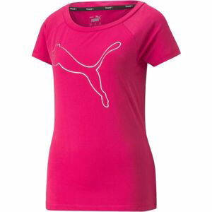 Puma TRAIN FAVORITE JERSEY CAT TEE Dámské triko, růžová, velikost M