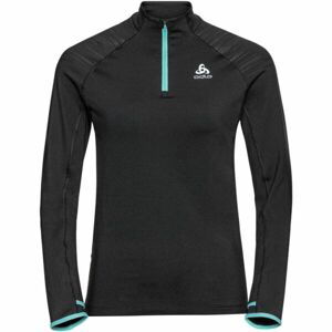 Odlo W MID LAYER 1/2 ZIP AXALP CERAMIWARM Dámská funkční střední vrstva, černá, velikost M