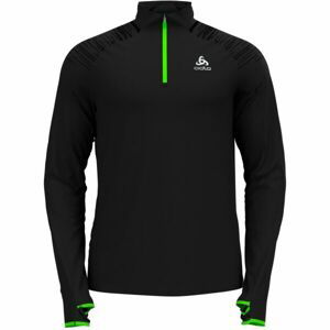 Odlo M MID LAYER 1/2 ZIP AXALP CERAMIWARM Pánská běžecká mikina, černá, velikost L