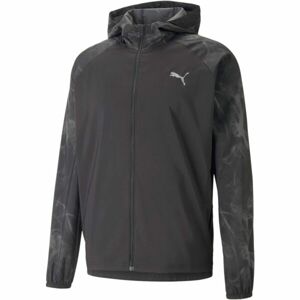 Puma RUN FAV AOP WOVEN JACKET Pánská bunda, černá, velikost S