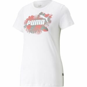Puma ESS + FLOWER POWER TEE Dámské triko, bílá, velikost L